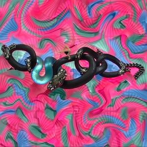 ALEXIS BITTAR IMPERIAL LUCITE SNAKE NECKLACE
